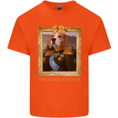 Beagle King Funny Dog Mens Cotton T-Shirt Tee Top Orange