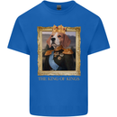 Beagle King Funny Dog Mens Cotton T-Shirt Tee Top Royal Blue