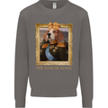 Beagle King Funny Dog Mens Sweatshirt Jumper Charcoal