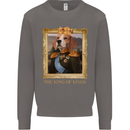 Beagle King Funny Dog Mens Sweatshirt Jumper Charcoal