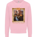 Beagle King Funny Dog Mens Sweatshirt Jumper Light Pink
