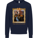 Beagle King Funny Dog Mens Sweatshirt Jumper Navy Blue