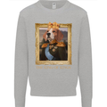 Beagle King Funny Dog Mens Sweatshirt Jumper Sports Grey