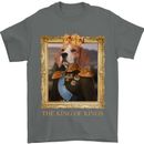 Beagle King Funny Dog Mens T-Shirt 100% Cotton Charcoal