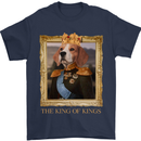 Beagle King Funny Dog Mens T-Shirt 100% Cotton Navy Blue