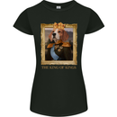 Beagle King Funny Dog Womens Petite Cut T-Shirt Black