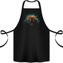Bear Lightening Bolt Cotton Apron 100% Organic Black