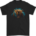 Bear Lightening Bolt Mens Gildan Cotton T-Shirt Black