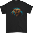 Bear Lightening Bolt Mens Gildan Cotton T-Shirt Black