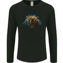 Bear Lightening Bolt Mens Long Sleeve T-Shirt Black