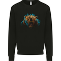 Bear Lightening Bolt Mens Sweatshirt Jumper Black