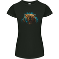 Bear Lightening Bolt Womens Petite Cut T-Shirt Black