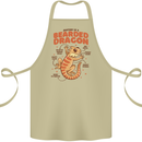 Bearded Dragon Anatomy Lizards, Reptiles, Cotton Apron 100% Organic Khaki
