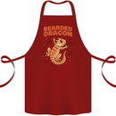 Bearded Dragon Anatomy Lizards, Reptiles, Cotton Apron 100% Organic Maroon