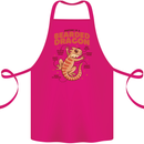 Bearded Dragon Anatomy Lizards, Reptiles, Cotton Apron 100% Organic Pink