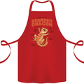 Bearded Dragon Anatomy Lizards, Reptiles, Cotton Apron 100% Organic Red