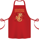 Bearded Dragon Anatomy Lizards, Reptiles, Cotton Apron 100% Organic Red