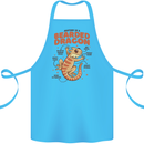 Bearded Dragon Anatomy Lizards, Reptiles, Cotton Apron 100% Organic Turquoise