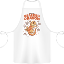Bearded Dragon Anatomy Lizards, Reptiles, Cotton Apron 100% Organic White