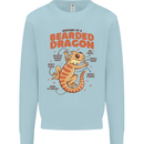 Bearded Dragon Anatomy Lizards, Reptiles, Kids Sweatshirt Jumper Light Blue