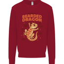 Bearded Dragon Anatomy Lizards, Reptiles, Kids Sweatshirt Jumper Red