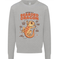 Bearded Dragon Anatomy Lizards, Reptiles, Kids Sweatshirt Jumper Sports Grey