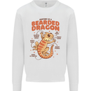 Bearded Dragon Anatomy Lizards, Reptiles, Kids Sweatshirt Jumper White