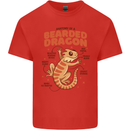 Bearded Dragon Anatomy Lizards, Reptiles, Kids T-Shirt Childrens Red