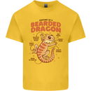 Bearded Dragon Anatomy Lizards, Reptiles, Kids T-Shirt Childrens Yellow