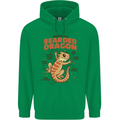 Bearded Dragon Anatomy Lizards, Reptiles, Mens 80% Cotton Hoodie Irish Green