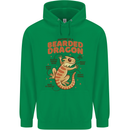 Bearded Dragon Anatomy Lizards, Reptiles, Mens 80% Cotton Hoodie Irish Green