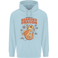 Bearded Dragon Anatomy Lizards, Reptiles, Mens 80% Cotton Hoodie Light Blue