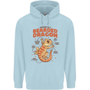 Bearded Dragon Anatomy Lizards, Reptiles, Mens 80% Cotton Hoodie Light Blue