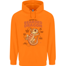 Bearded Dragon Anatomy Lizards, Reptiles, Mens 80% Cotton Hoodie Orange