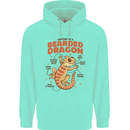 Bearded Dragon Anatomy Lizards, Reptiles, Mens 80% Cotton Hoodie Peppermint