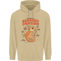 Bearded Dragon Anatomy Lizards, Reptiles, Mens 80% Cotton Hoodie Sand