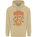 Bearded Dragon Anatomy Lizards, Reptiles, Mens 80% Cotton Hoodie Sand