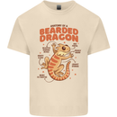 Bearded Dragon Anatomy Lizards, Reptiles, Mens Cotton T-Shirt Tee Top Natural