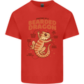 Bearded Dragon Anatomy Lizards, Reptiles, Mens Cotton T-Shirt Tee Top Red