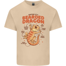 Bearded Dragon Anatomy Lizards, Reptiles, Mens Cotton T-Shirt Tee Top Sand
