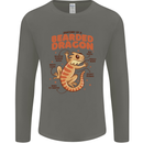 Bearded Dragon Anatomy Lizards, Reptiles, Mens Long Sleeve T-Shirt Charcoal