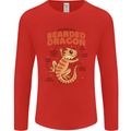 Bearded Dragon Anatomy Lizards, Reptiles, Mens Long Sleeve T-Shirt Red