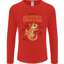 Bearded Dragon Anatomy Lizards, Reptiles, Mens Long Sleeve T-Shirt Red