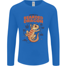 Bearded Dragon Anatomy Lizards, Reptiles, Mens Long Sleeve T-Shirt Royal Blue