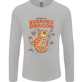 Bearded Dragon Anatomy Lizards, Reptiles, Mens Long Sleeve T-Shirt Sports Grey