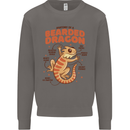 Bearded Dragon Anatomy Lizards, Reptiles, Mens Sweatshirt Jumper Charcoal