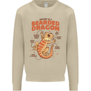 Bearded Dragon Anatomy Lizards, Reptiles, Mens Sweatshirt Jumper Sand