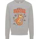 Bearded Dragon Anatomy Lizards, Reptiles, Mens Sweatshirt Jumper Sports Grey