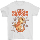 Bearded Dragon Anatomy Lizards, Reptiles, Mens T-Shirt 100% Cotton White