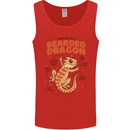 Bearded Dragon Anatomy Lizards, Reptiles, Mens Vest Tank Top Red